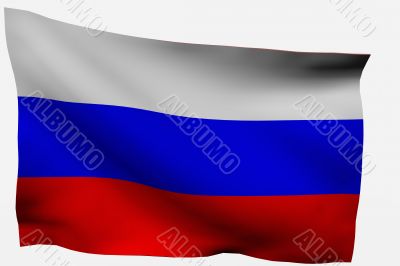 Russia 3d flag