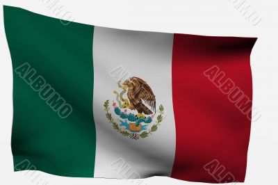 Mexico 3d flag