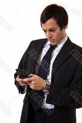 Business man texting