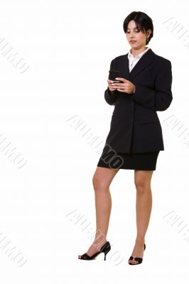 Business woman texting