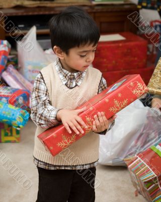 Little boy on Christmas