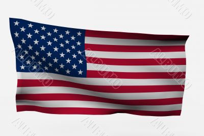 USA 3d flag