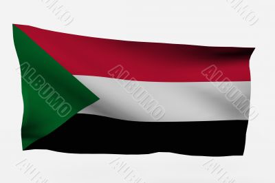 Sudan 3d flag