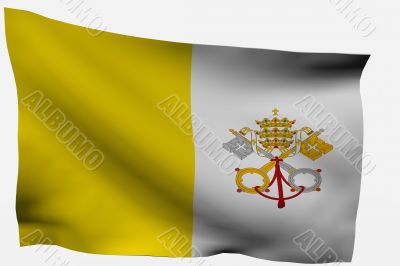 Vatican City 3d flag