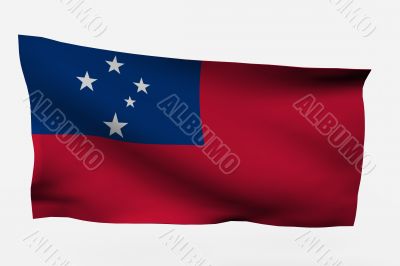 Samoa 3d flag
