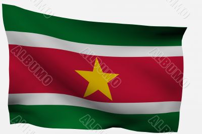 Surinam 3d flag