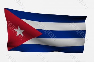 Cuba 3d flag