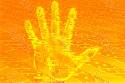 hand and background
