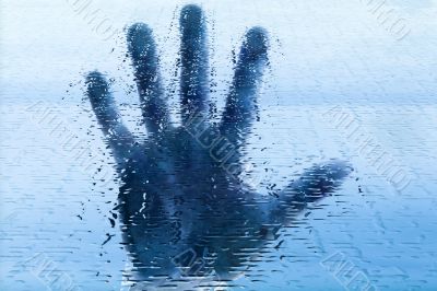 hand and background