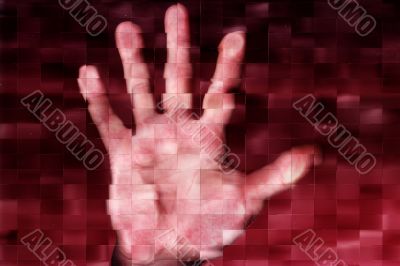 hand and background