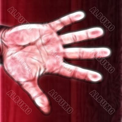 hand and background