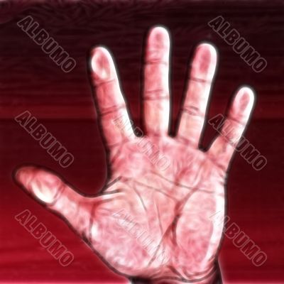 hand and background