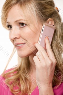 Woman talking on cell phone