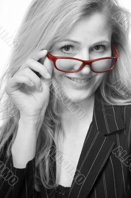 Business woman in glasses