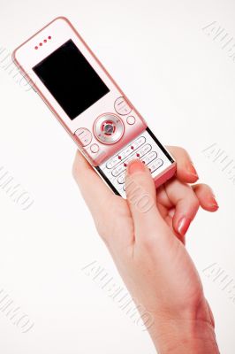 Pink cell phone