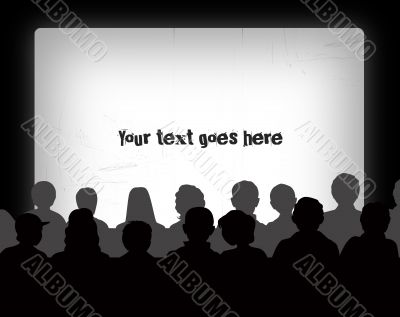 Audience silhouettes