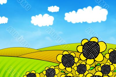 Happy summer landscape