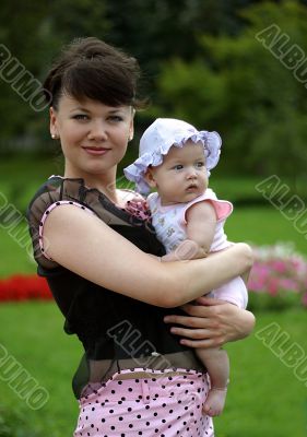 Happy mum and her child