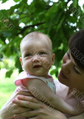 Happy mum and her child