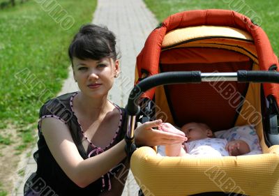 Happy mum and her child