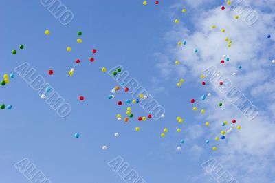 Balloons in sky