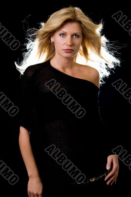Woman in black
