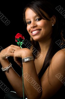 Woman with a rose