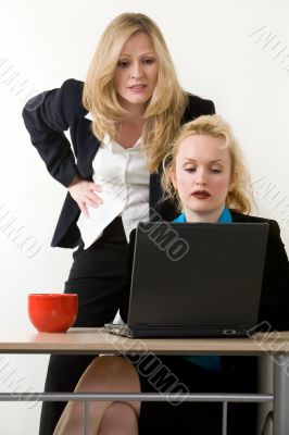 Two women coworkers