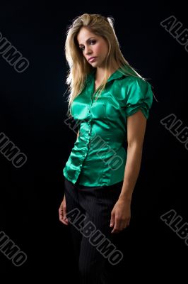 Green blouse