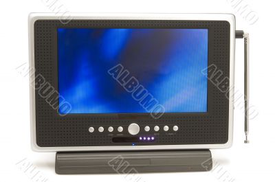 portable tv on white