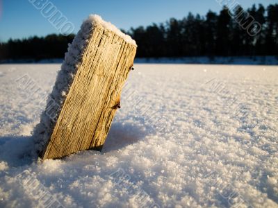 board on snow