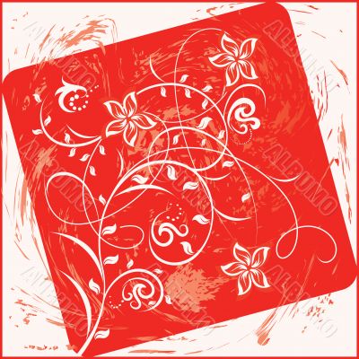 Decorative flowers on color background
