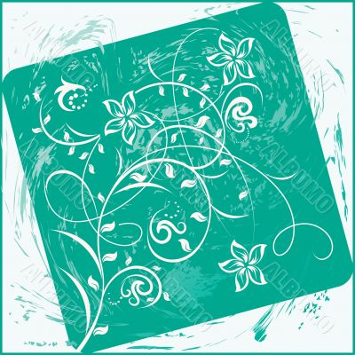 Decorative flowers on color background