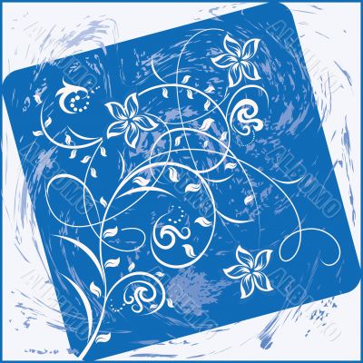 Decorative flowers on color background