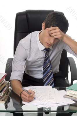 Student when studying