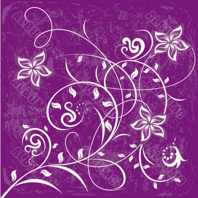 Decorative flowers on color background