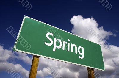 Spring Road Sign