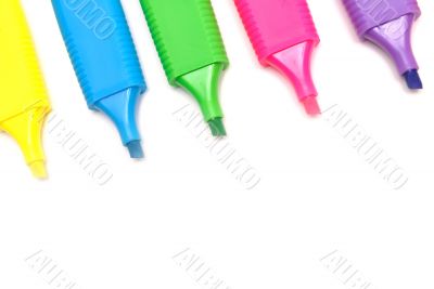 markers isolated on white