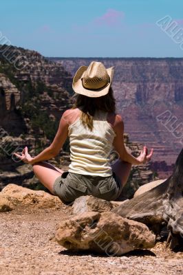 Meditating at Grand Canyon