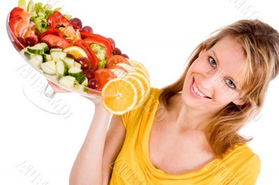 Presenting the salad