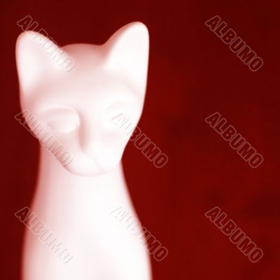 cat from porcelain