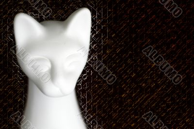 cat from porcelain