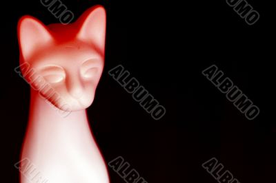 cat from porcelain