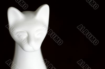 cat from porcelain