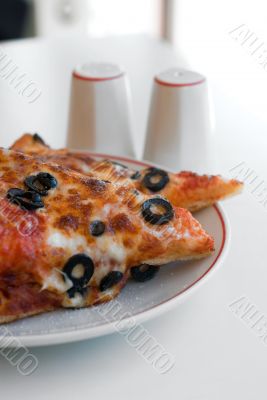 pizza in slices