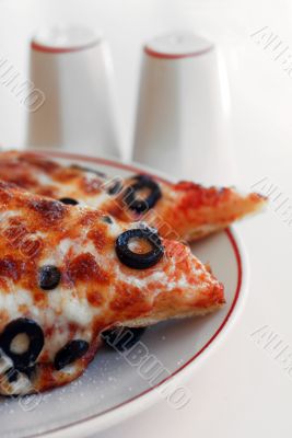 pizza in slices