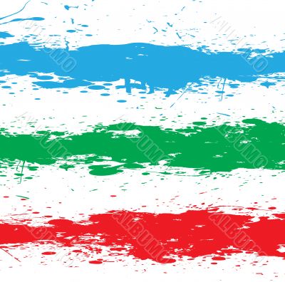 tricolour ink splat