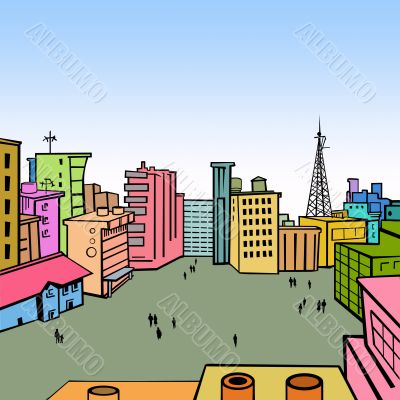 sight of the town