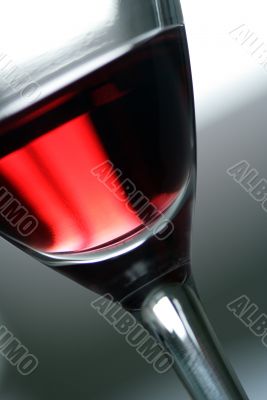 Glass with red wine.