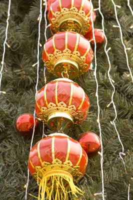 Chinese New Year tree with lanterns